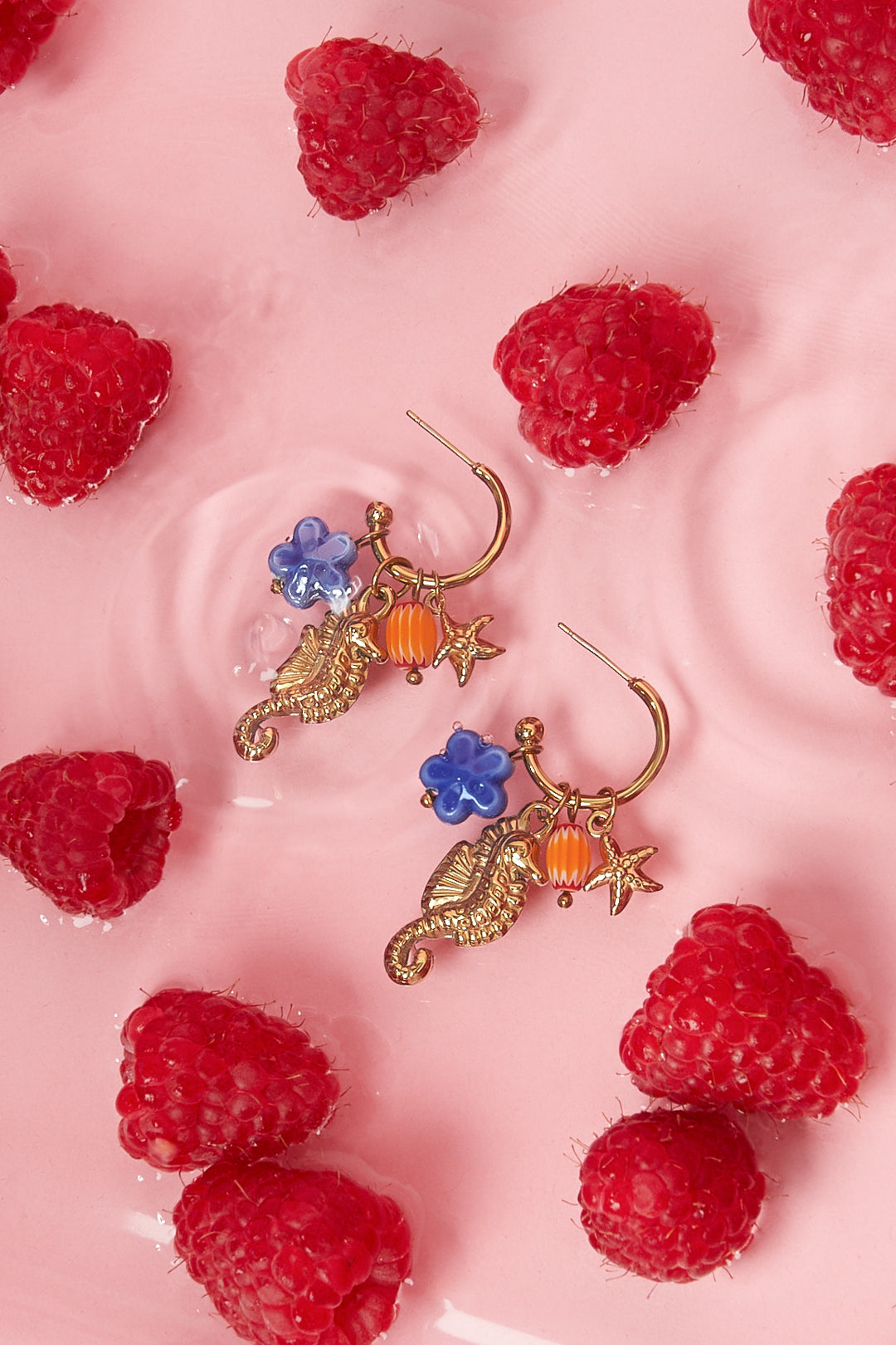 Seahorse Charm Oorbellen Goud