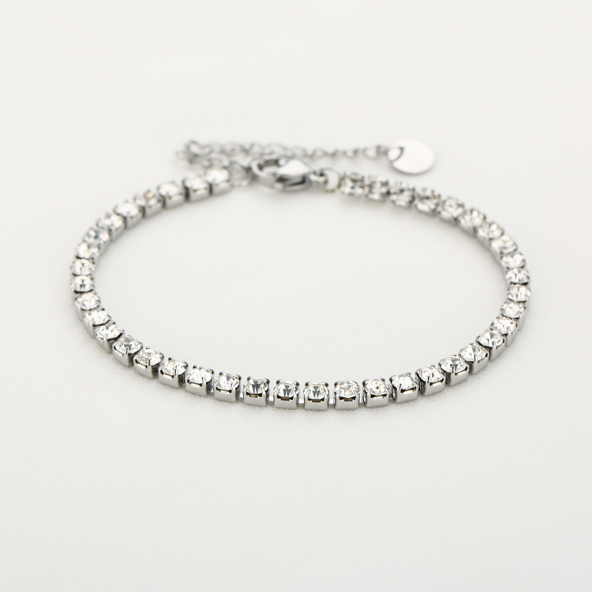 Crystal Tennis Armband Zilver