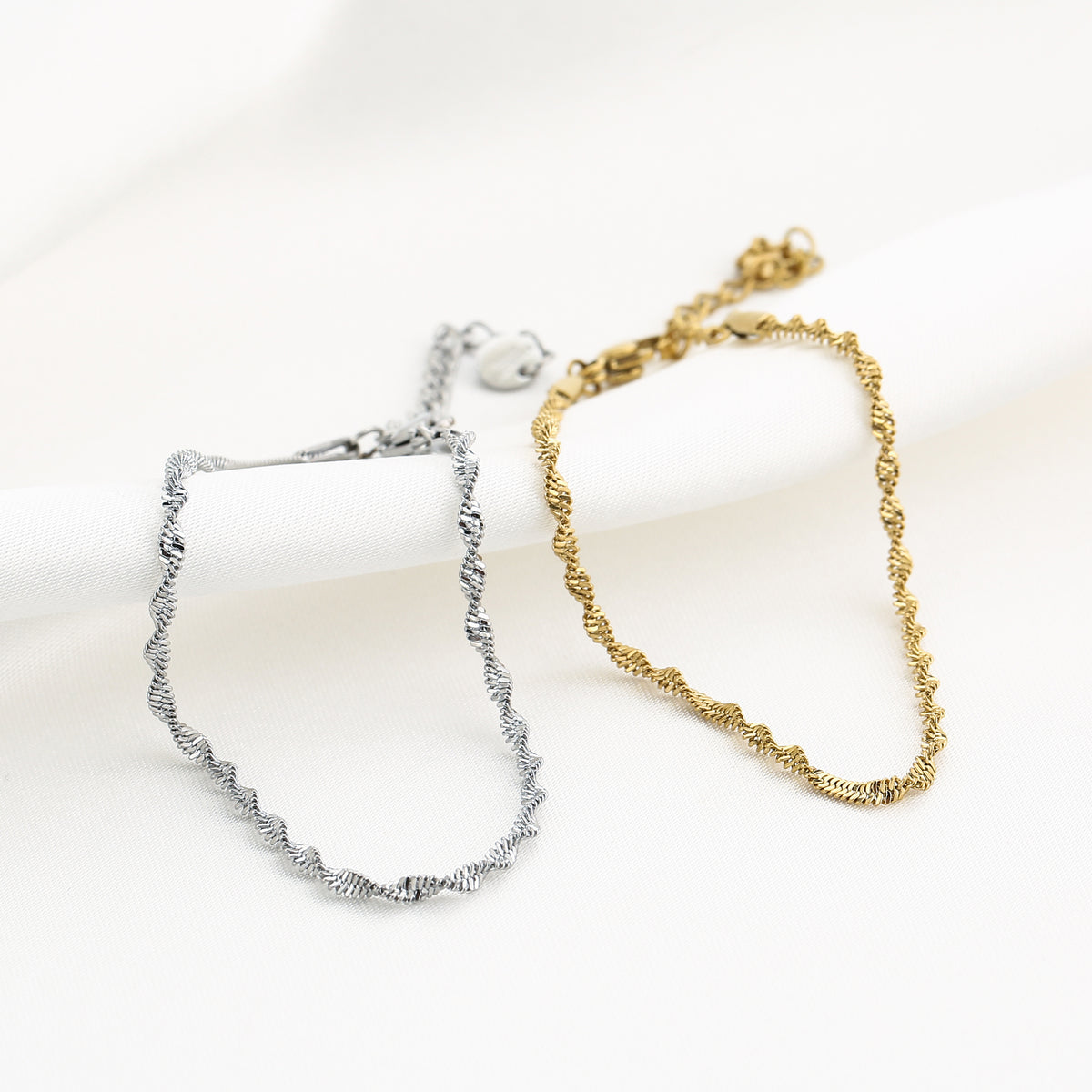 Twisted Rope Armband Zilver