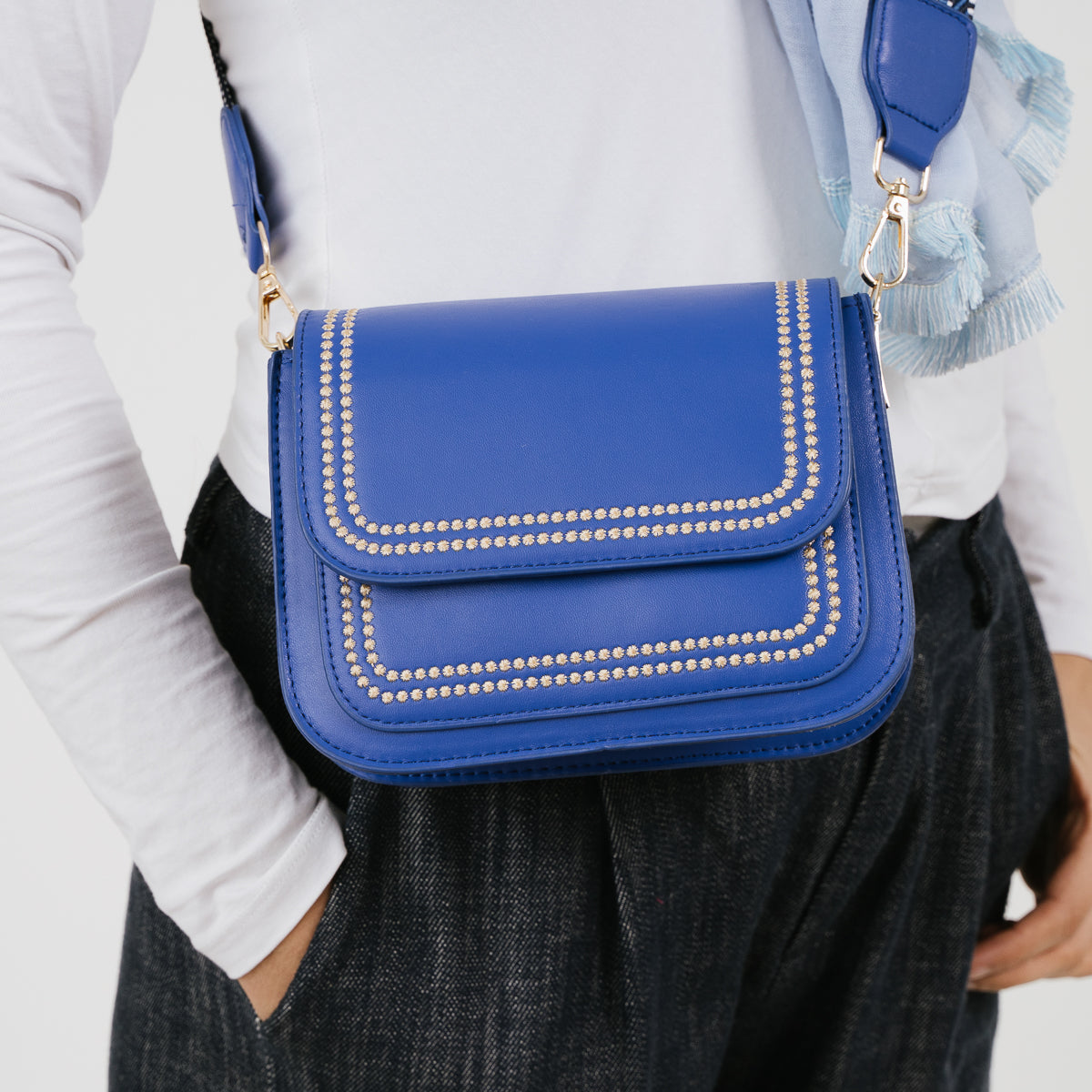 Daisy Bag Cobalt - detailfoto stiksel
