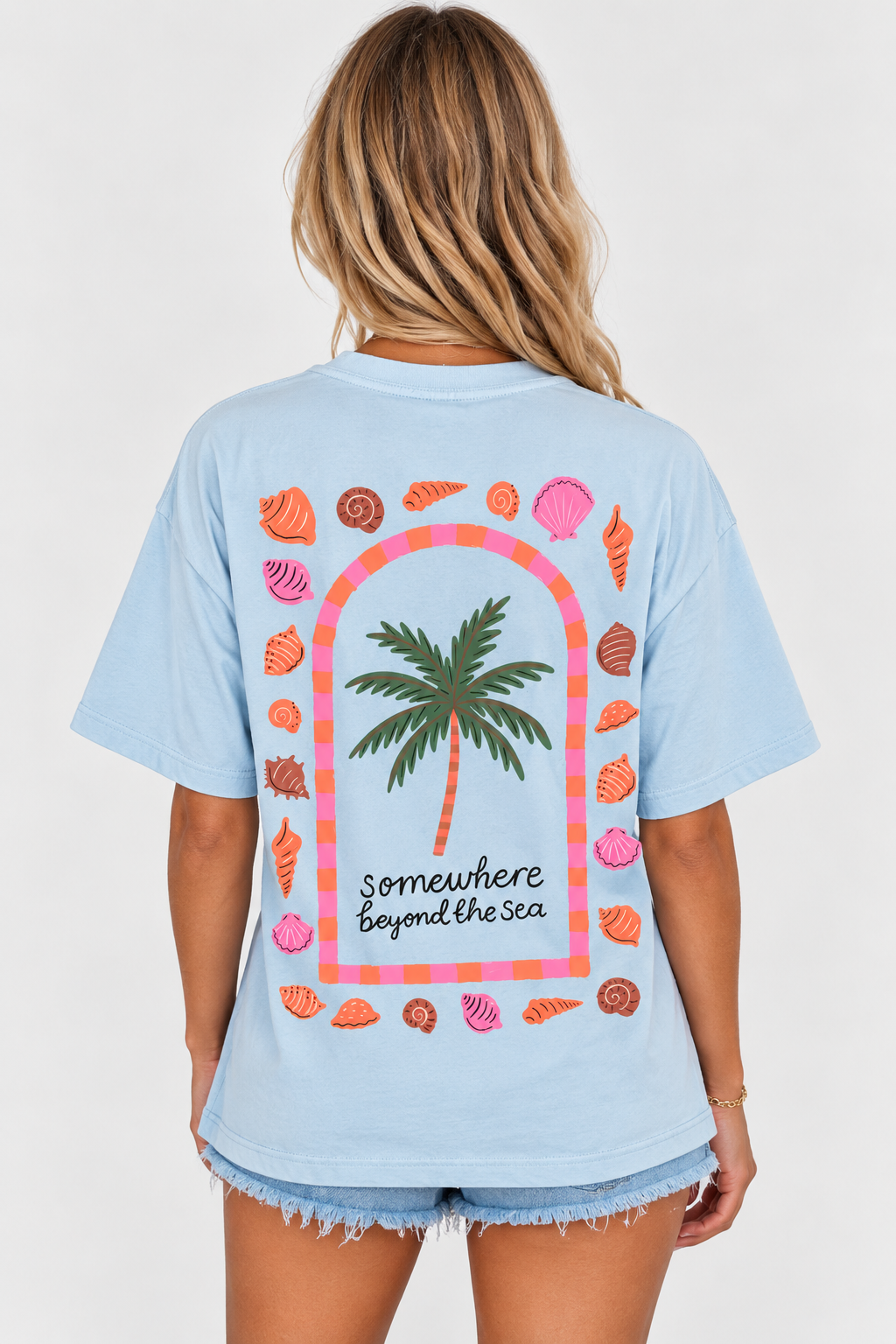 Somewhere Beyond the Sea Tee - Light Blue
