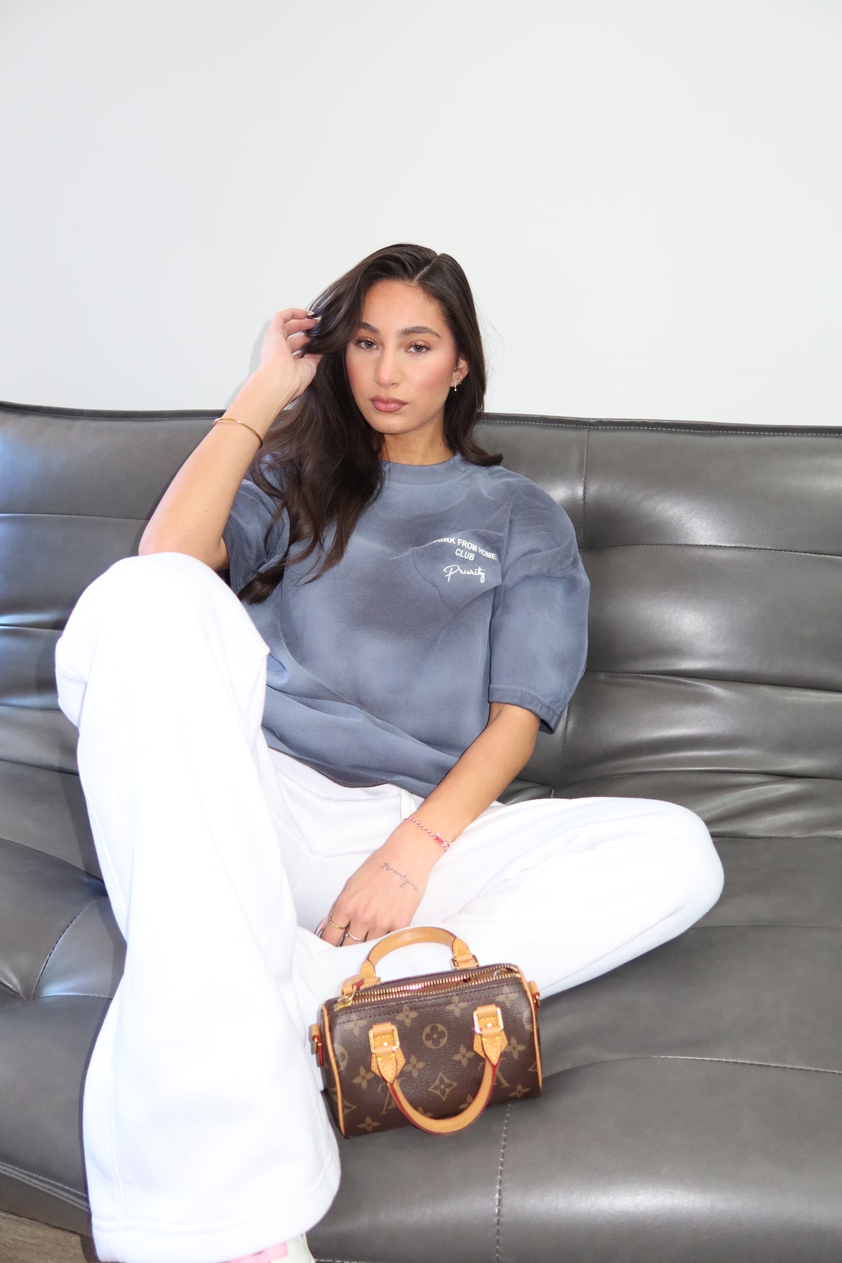 Work From Home Tee (Washed Dark Grey)