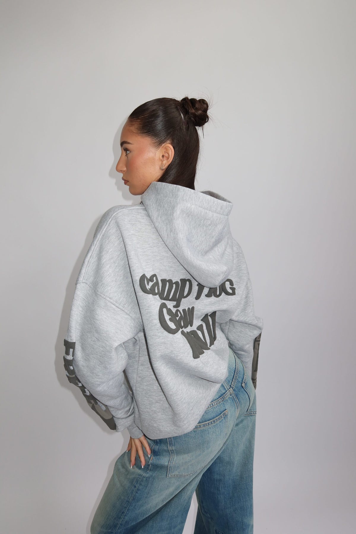 Lucky Me hoodie - Melange Grey