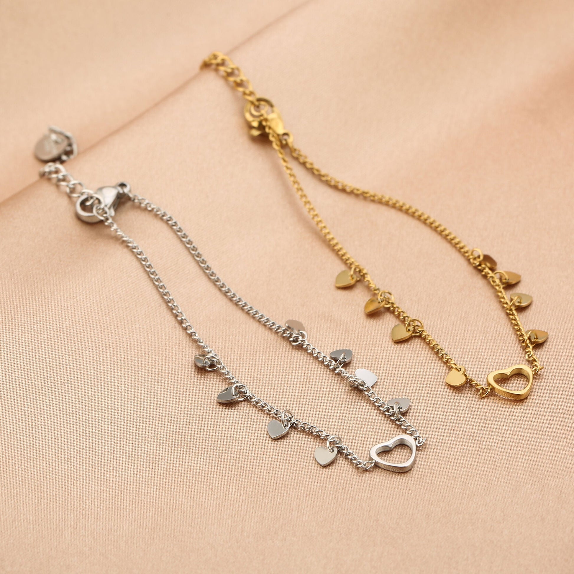 Hartjes Armband Goud en Zilver