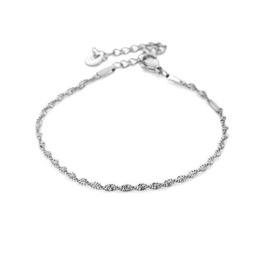 Twisted Rope Armband Zilver
