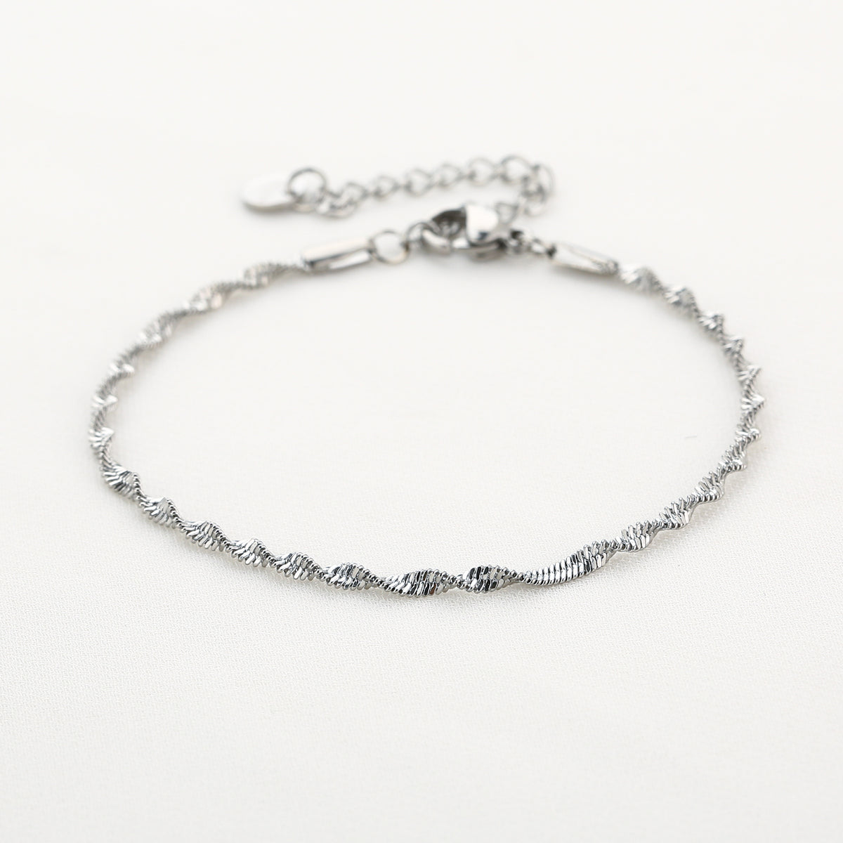 Twisted Rope Armband Zilver