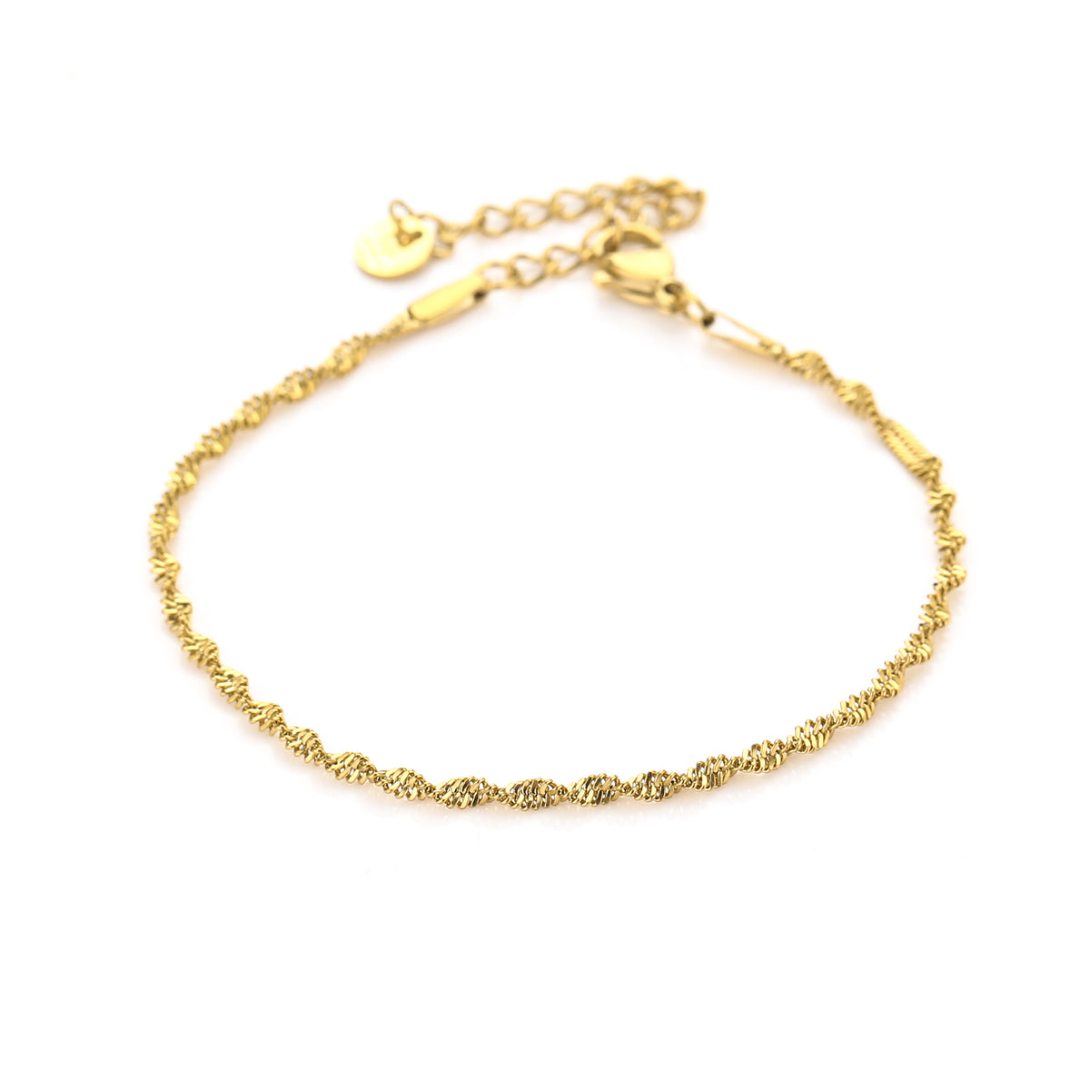 Twisted Rope Armband Goud