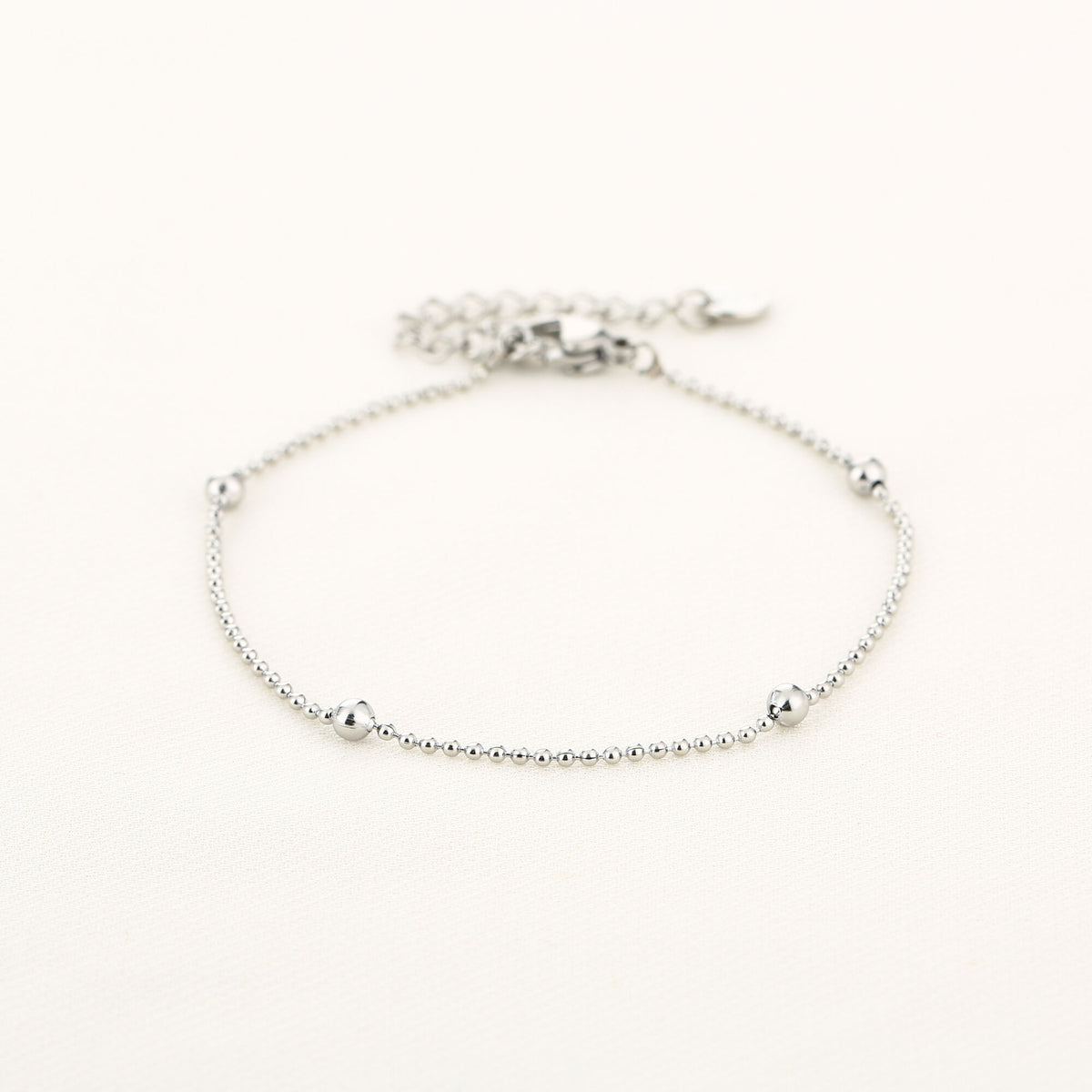 Beaded Ball Armband Zilver