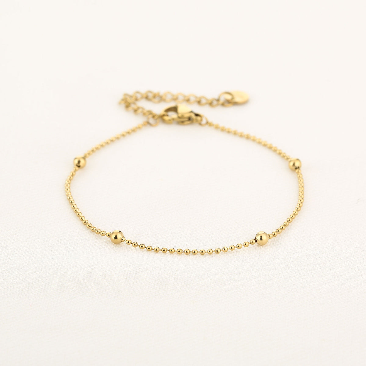 Beaded Ball Armband Goud