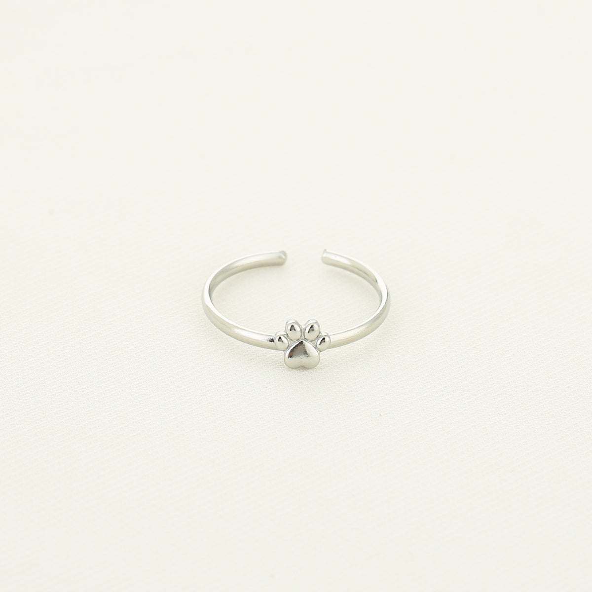 Paw Print Ring Zilver