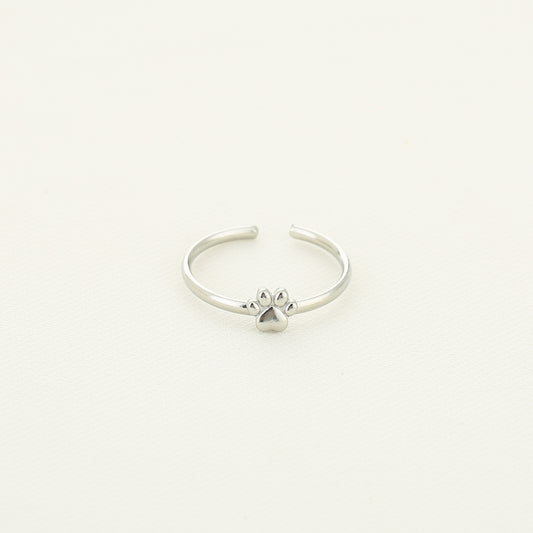 Paw Print Ring Zilver