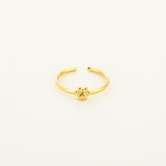Paw Print Ring Goud
