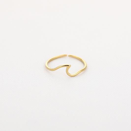 Wave Ring Goud