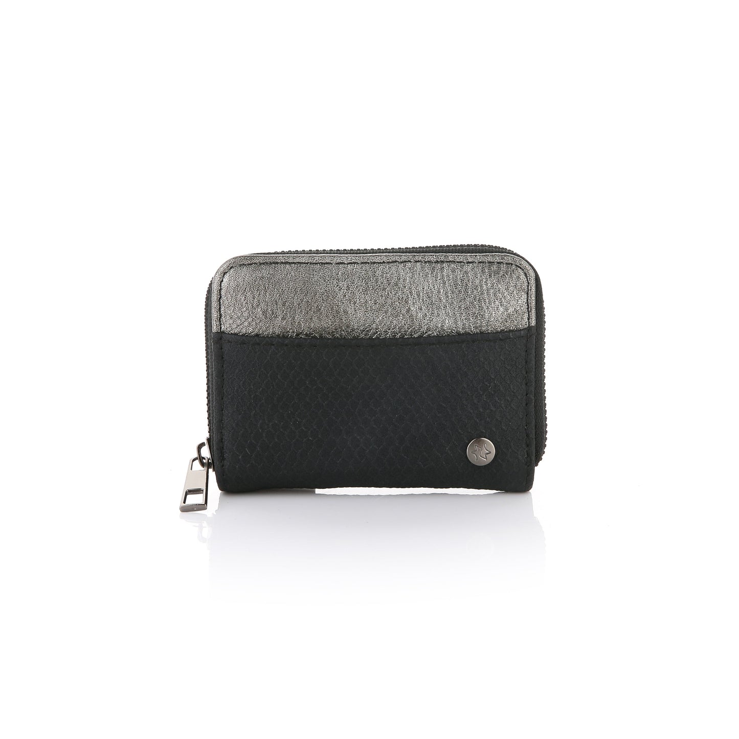 Mila Portemonnee Metallic Black - open