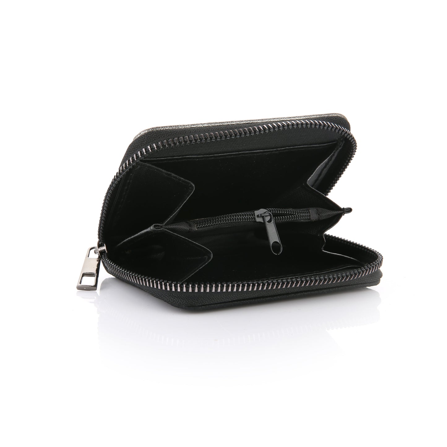 Mila Portemonnee Metallic Black - voorkant