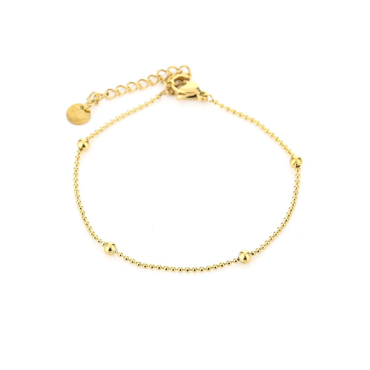 Beaded Ball Armband Goud