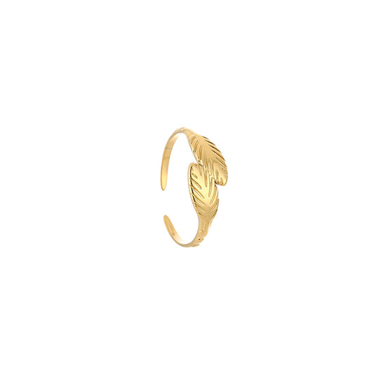 Bladeren Ring Goud