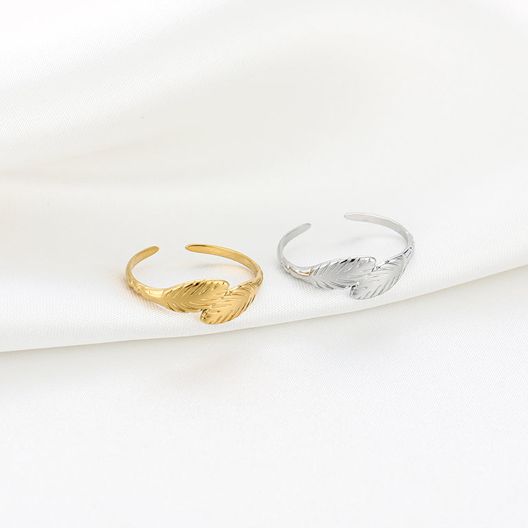 Bladeren Ring Goud