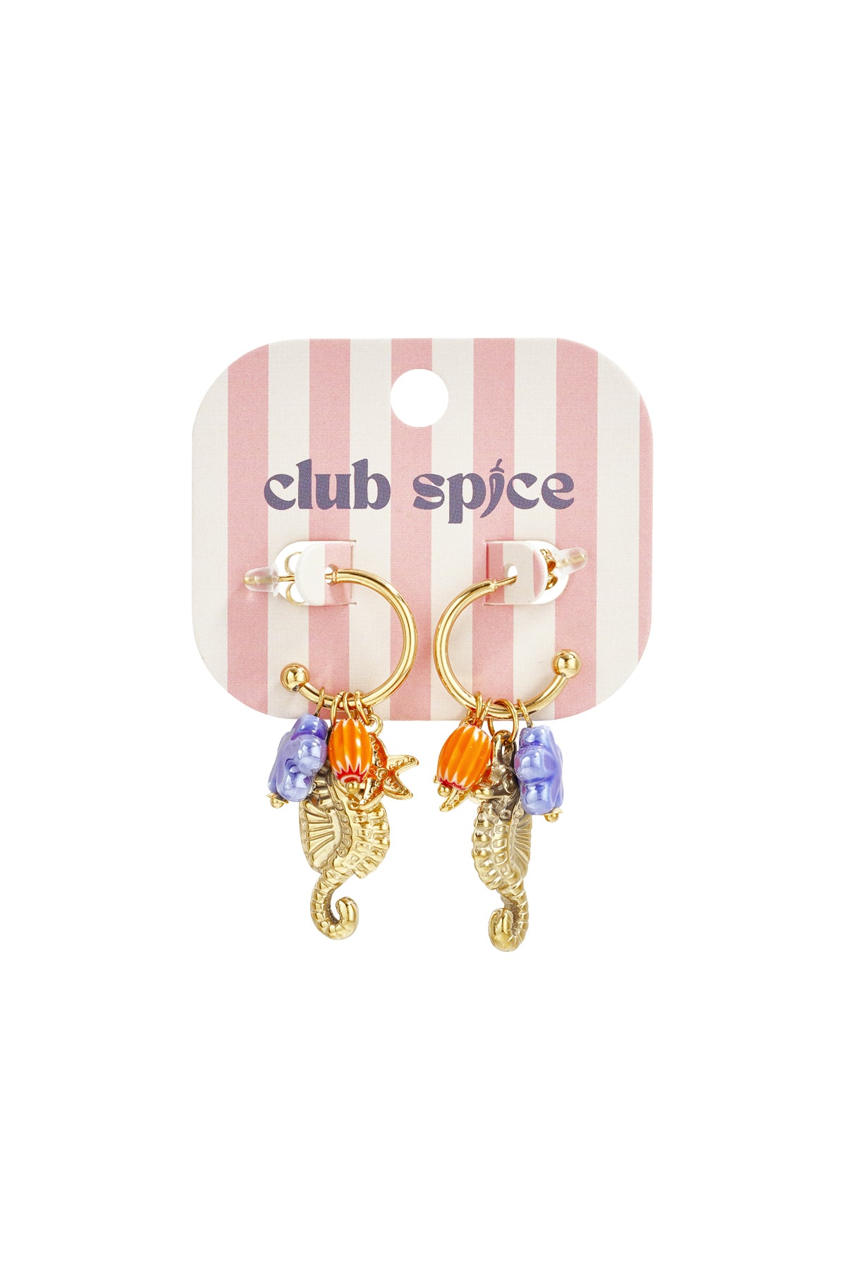 Seahorse Charm Oorbellen Goud