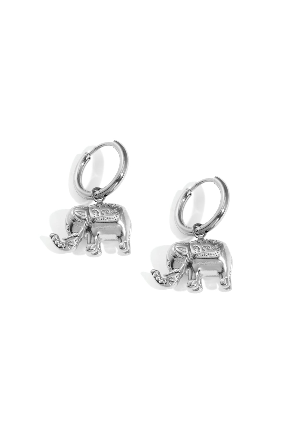 Elephant Charm Oorbellen Zilver